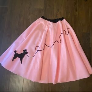 Cute pink poodle skirt costume
